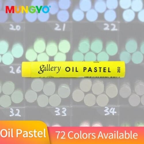 Mungyo Gallery 6Pcs/Set Master Artist Oil Pastel Single Color Soft Drawing Pen Crayon 72 Colors Available Art Supplies Graffiti