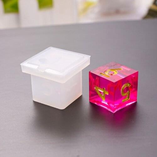 8 Shapes DIY Playing Dice Mold Digital Game Dice Faceted Cube Dice Silicone Mold H37C