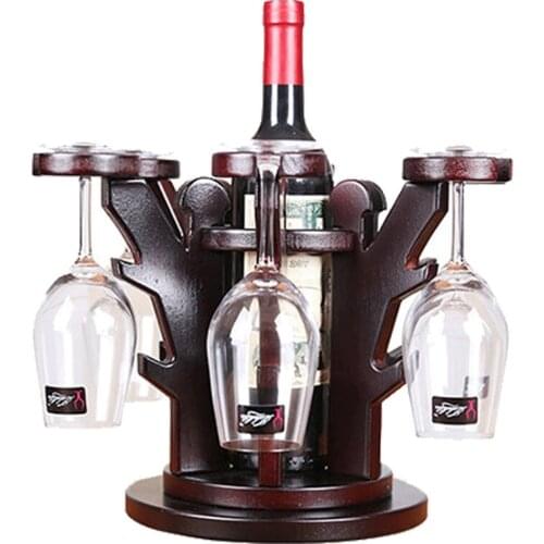 Chinese Style Red Wine Glass Rack Solid Wood Composite High Leg Glass Rack Wine Glass Rack Decoration Wine Cabinet Red Wine Rack