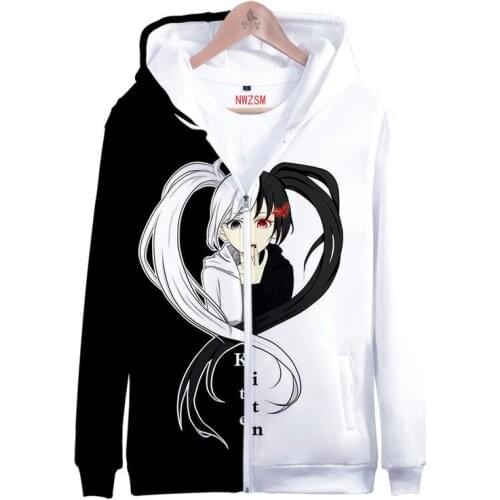 Danganronpa Monokuma Cosplay Costumes Hooded Hoodies Men Women Sweatshirts Pullover Tracksuits Trigger Happy Havoc Boys Cloth