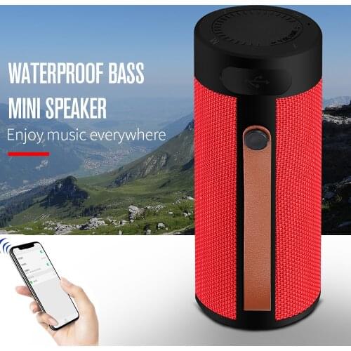 Unique T4 Wireless Bluetooth Speakers Waterproof Portable Outdoor Loudspeaker Mini Column Box Speaker Design Support TF Card