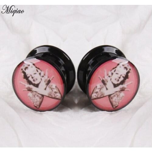 Miqiao 2pcs New Product Maria Dripping Ear Expander Acrylic Ear Expander 4mm-25mm Exquisite Piercing Jewelry