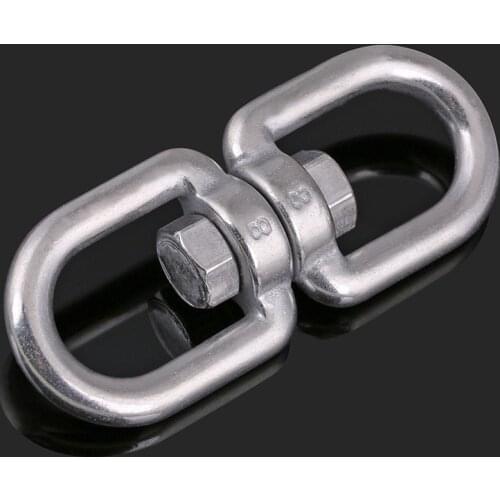 304 Stainless Steel Rotating Ring Universal Ring 8-ring Chain Buckle Rigging Accessories Dog Chain Accessories M4-M20 1Pcs