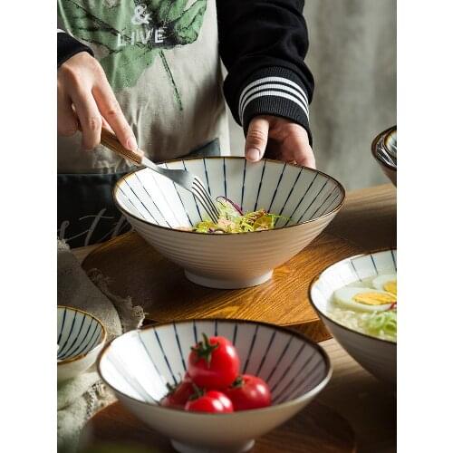 Japanese noodle bowl household ramen bowl instant noodle bowl big bowl hat Bowl Ceramic tableware bowl dish noodle bowl