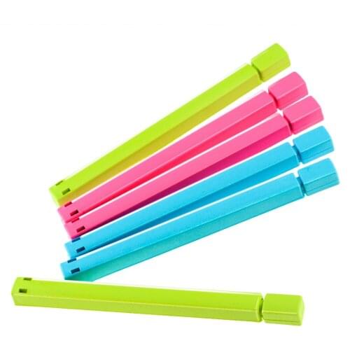 6Pcs/lot Portable New Kitchen Storage Food Snack Seal Sealing Bag Clips Sealer Clamp Fresh Keeping Sealer Clamp Plastic Tool