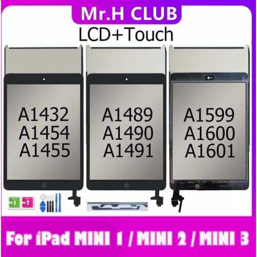 LCD and Touch Screen Display Tested For APPLE iPad Mini 1 2 3 Mini1 Mini2 Mini3 A1432 A1454 A1455 A1489 A1490 A1491 A1600 A1601