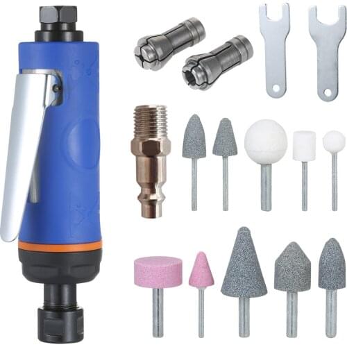 1/4 Inch Air Grinder 22000RPM Mini Air Die Grinder Kit Pneumatic Tools Set Polishing Grinder Machine Engraving Mill Air Mill