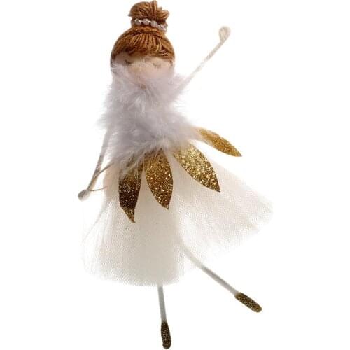 1Pc Decorative Doll Ornaments Adorable Xmas Ballerina Girl Hangings For Kids Christmas Tree Decoration