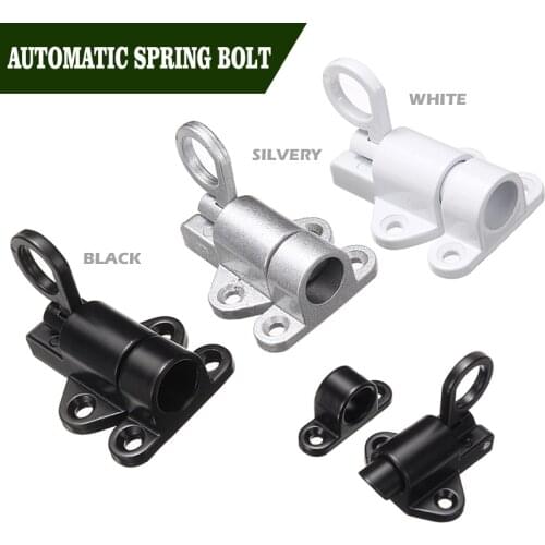 1Pcs Door Bolt Latch Sprung Attic Loft Ceiling Hatch Lock Catch Part Aluminium Alloy For Room Doors Windows White/Silver/Black