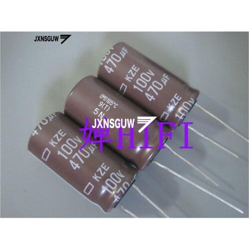 10PCS NIPPON KZE 100V470UF 16X30MM NCC Aluminum electrolytic capacitor 470UF/100V CHEMI-CON 105 degrees 470uF 100V