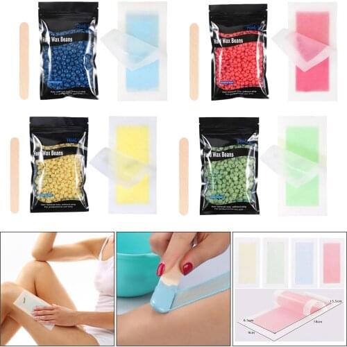 100g Depilatory Hard Wax Beads No Strip Hair Removal Kit Hot Film Fast-removing Tools for Women Summer Face Legs Arms