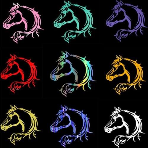 20*20cm Car Sticker Curly Horse Head Car Stickers and Decals Car Styling Auto Motorcycle Decor Door Body Window Vinyl Sticker