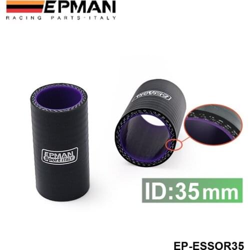 1.38" 35mm 4-Ply Silicone Intercooler Turbo Straight Coupler Hose BLACK For VW Golf 5 EP-ESS0R35