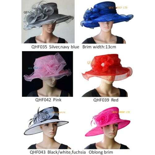 6 colors,new arrival Wide brim ORGANZA HAT Formal Hat for Ascot Races,Melbourne Cup,Kentucky Derby,wedding,party.FREE SHIPPING