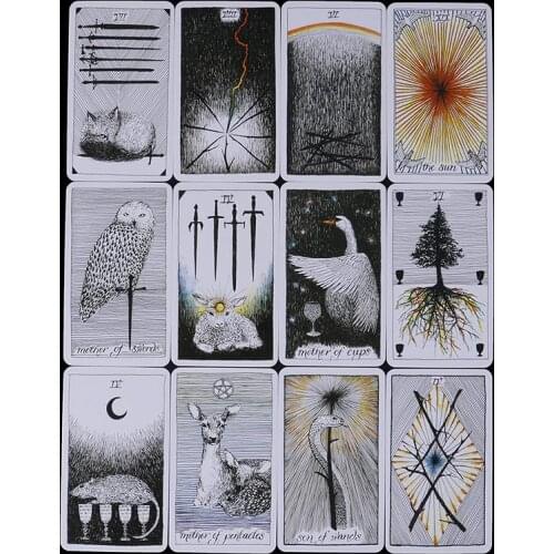 78Pcs/set Wild Unknown Tarot Deck Rider Oracle Cards Mysterious Animal Totem Tarot Cards Deck 78 Cards, Guidance - Board Game