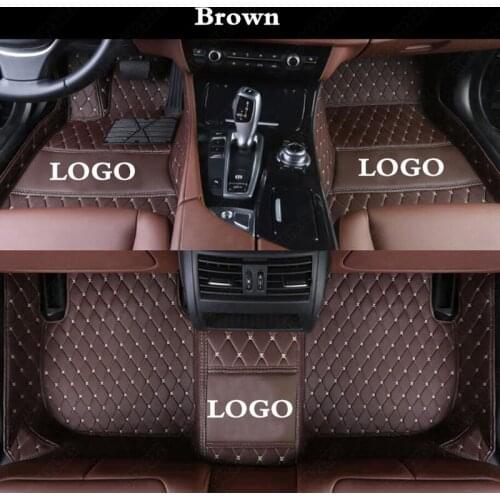 Car Floor Mats for Subaru Outback Crosstrek Impreza XV BRZ Forester Legacy TRIBECA WRX Automobile Carpet Cover Rugs Liners Brown