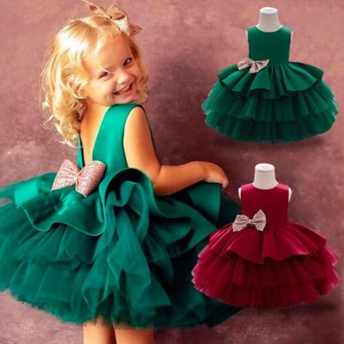 Princess Kid Baby Dress For Girls Lace Tutu Wedding Elegant Pageant Party Dress Christening Dress Children Clothes