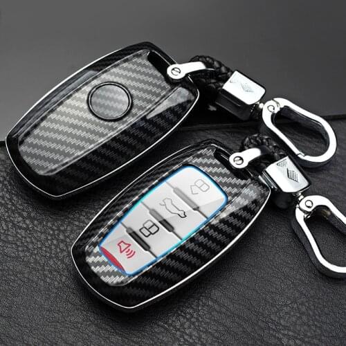 Carbon fiber ABS Car Key Case For Great Wall Haval H6 Coupe F7 F7X 2018 2019 Smart Remote Fob Cover Protector Auto Accessories
