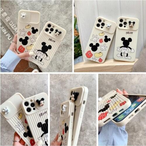 Disney Mickey Mouse Creative Phone Case for iPhone 11 12 Pro Max 6 7 8 plus XR X XS MAX SE Anime shockproof shell cover gift