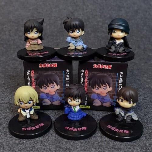 Detective Conan Case Closed Mini Kudou Shinichi Mouri Ran Model 4cm Furuya Rei Akai Shuuichi Toy Figure Sera Masumi Scotch Decor