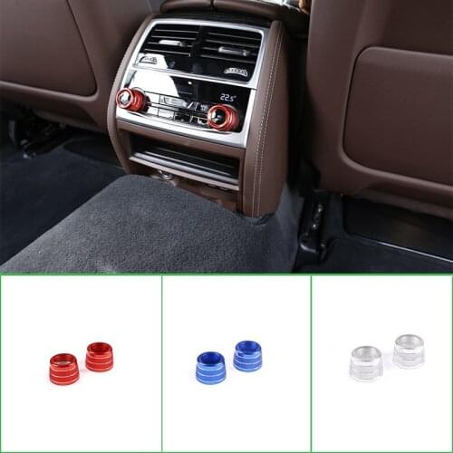 For BMW 5 Series G30 G38 18-20 X3 X4 G01 G02 19-20 6 GT 17-19 7 Series 16-19 Car Air Conditioning Knob Ring Cover Decoration