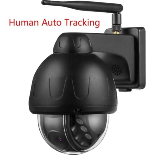 P2P Full metal Black Housing 5MP IR Vision Mini IP PTZ Cameras P2P Human Tracking CCTV Camera