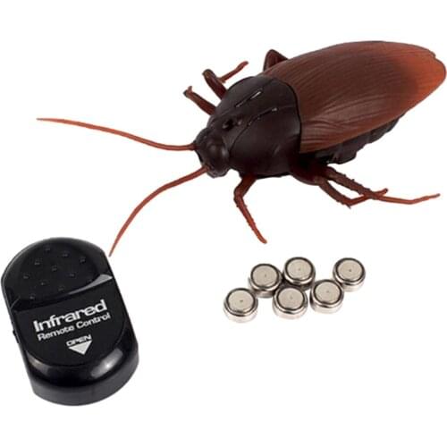 HOT SALE Top Infrared Remote Control Mock Fake Ants/ Cockroaches /Spiders RC Toy for Kids,Dark brown