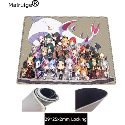Mairuige RE ZERO Anime Mouse Mat Version Large Lock Edge Waterproof Mausepad Computer Gaming Gamer Play Desk Mats for Lol Csgo