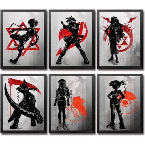 Lightning Lucy Lust Maka Misato Katsuragi Misty Mononoke moon Mustang Navigator Nami Ninja Ochaco Japanese Anime Abstract Poster