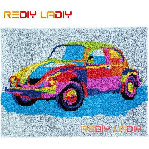 Latch Hook Rug Kits Two Birds Seat Cushions DIY Carpet Rug Chunky Yarn Needlework Crocheting Tapestry Knotted Floor Mat Crafts