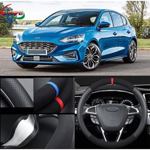 38cm Non-Slip Dreathable Suede steering wheel cover For Ford Focus Car Interior decoration accessories