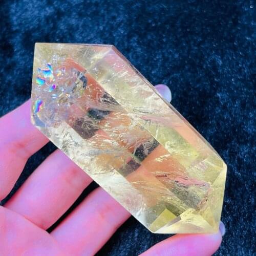 New Arrival!!!Natural Citrine Obelisk Quartz Crystal Terminated Wand Healing