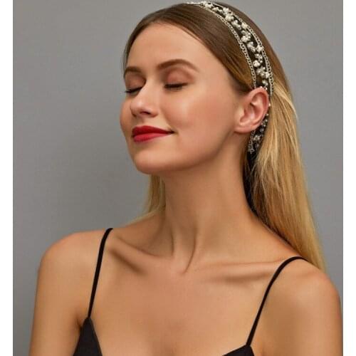 Newest Loverly Pearl Lace Hair Band Super Fairy Girls Mesh HairBand Women Fashion Jewelry Ornament Accessories