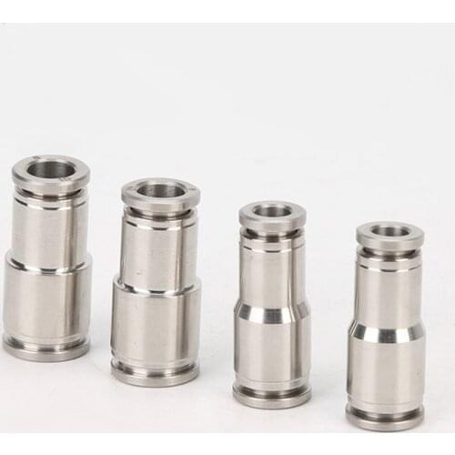 4mm 6mm 8mm 10mm 12mm 14mm 16mm Tube OD 304 Stainless Steel Reducer Pneumatic Air Fitting Push In Quick Connector