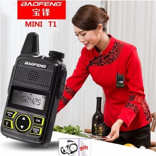 PPT BF-T1 Portable radio MINI Walkie Talkie Ham radio communicador two way radio baofeng T1 FM Flashlight Handheld Transceiver