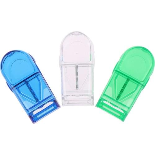 Pill Cutter Splitter Divide Medicine Organizer Drug Slicer Half Storage Compartment Box Medicine Tablet Storage Container
