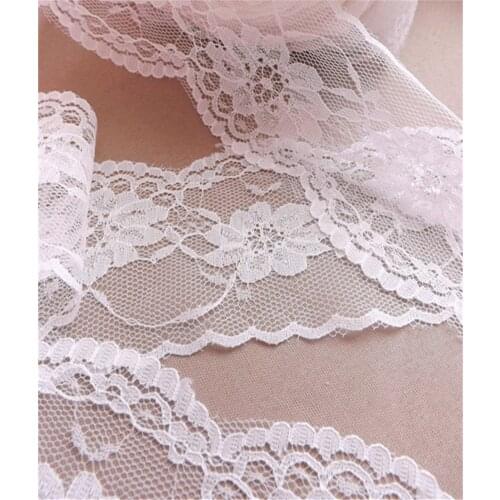 Width 65mm Beautiful 10 yards Embroidered Net Lace Trim fabric Garment ribbon 4 colors headband wedding party DIY Accessories