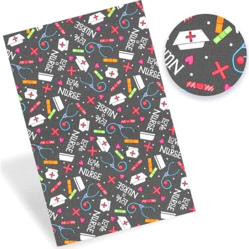 Xugar Printed Faux Synthetic Leather Fabric Sheets For Bows 22*30cm PU Leather DIY Bags Shoes Craft Apparel Home Party Supplies