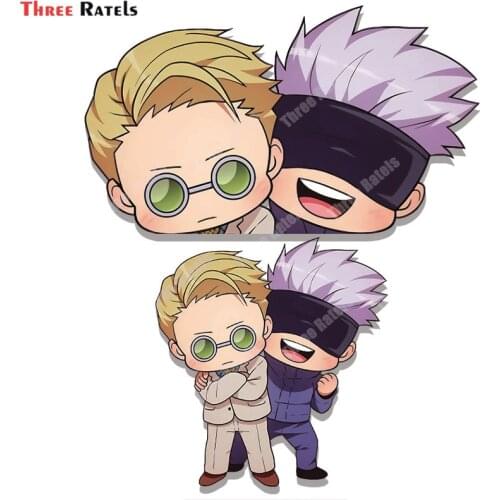 Three Ratels A967 Jujutsu Kaisen - Nanami and Gojo 1 For Car Stickers Windshield Bumper Windows Decal Creative Waterproof Decor