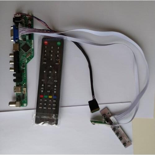 TV USB LED LCD AV VGA HDMI AUDIO Controller Board For LTN173KT02-L01 17.3" LCM 1600×900 Panel Card