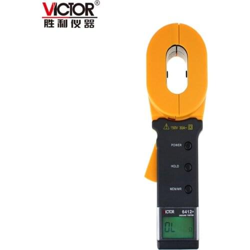 VICTOR VC6412+ Clamp Ground Resistance Tester Lightning Rod Detector Measuring AC Current
