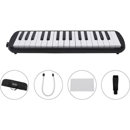 1 Set 32 Key Piano Style Melodica With Box Organ Accordion Mouth Piece Blow Key Board Melodica Music Instruments