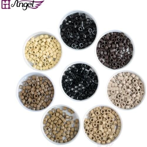 100pcs/jar 4.0*2.7*2.7mm Aluminium Metal Microlinks Rings Hair Beads Hair Extension Tools 8 Colors Optional with/without screw