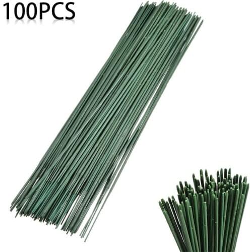 100PC Flower Rod Plastic Long Flower Stem DIY Artificial Flower Stem Decoration Accessories Gardening Ornaments 25cm