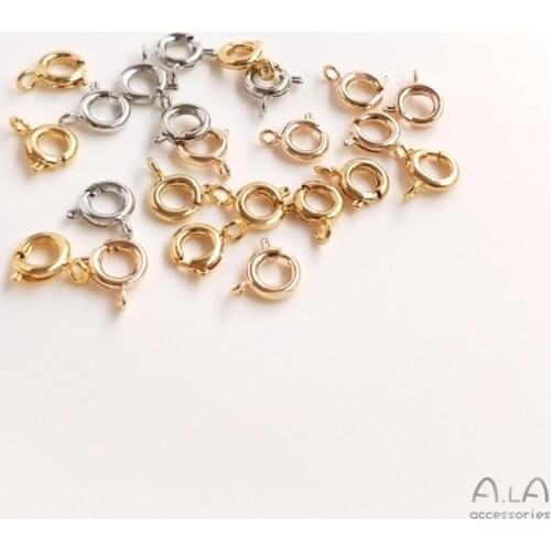 14K Gold Filled Spring buckle necklace bracelet end Lobster clasp diy handmade material