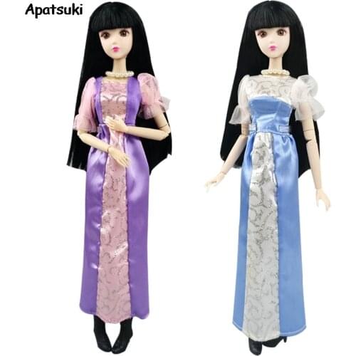 2Pcs Short Sleeve Summer Doll Dress For Barbie Clothes Outfits Dancing Costume Party Gown For Barbie 1/6 BJD Dolls Kids DIY Toys