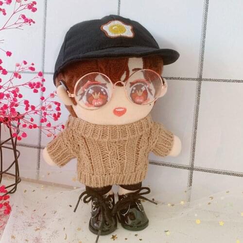 20cm Plush Changing clothes Doll Dolls Clothes sweater peaked cap Accessories for Korea Kpop EXO Idol Dolls Clothing Fans Gift