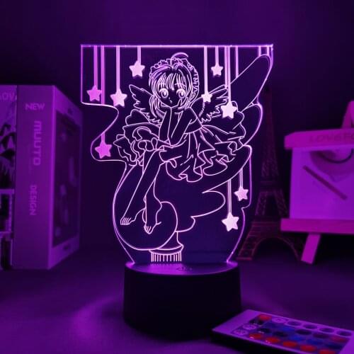 3d Led Light Anime Cardcaptor Sakura for Bedroom Decor Night Light Kids Brithday Gift Manga Room Table Lamp Cardcaptor Sakura