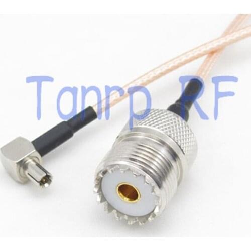 50CM Pigtail coaxial jumper cable RG316 extension cord 20in UHF female jack to TS9 male right angle RF adapter connector