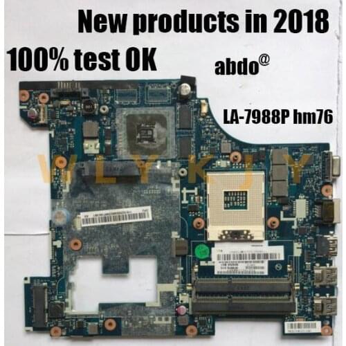 Abdo QIWG6 LA-7988P motherboard for Lenovo G580 notebook motherboard PGA989 GT710M 1G HM76 DDR3 100% test work